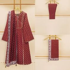 "Brand New with tags Agha Noor Original 💯  3 Piece LawnShirt Pant & Dupatta  Shirt:Printed lawn with lacing  Pant:Printed lawn Dupatta:Printed lawn Size:XS Small Medium & Large XS Small:37\" Small Chest:40\" Medium Chest:42\" Large Chest:44\" Shirt Length:44\" Pant Length:37\" ❌No Return or Exchange❌ ➡️Feel free to message us if you need more pictures, measurements and details about the dress." Casual Red Unstitched Sets, 3 Piece Dress For Women, 3 Piece Dress, Designer Ready To Wear, Agha Noor, Shirt Pant, Lawn Dress, Lace Pants, Kurta Designs Women