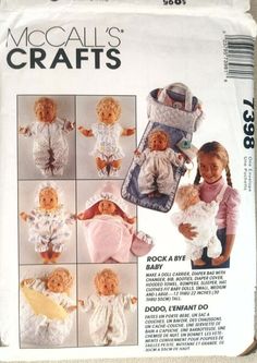 an image of a child's crochet doll set in the box with instructions to make it