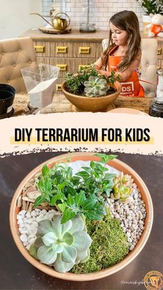 Terrarium For Kids, Horticulture Projects, Plant Space, Spring Diy Projects, Planting Ideas, Terrariums Kits, String Art Diy