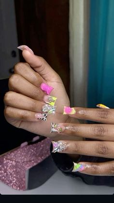 Acrylics Nails, Y2k Nails, Long Acrylic Nails Coffin