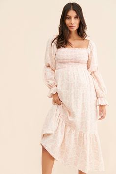 Maternity Haru Dress | Nuuly Rent Ivory Maternity Dress, Maternity One Piece, Loving Mother, Pink Bodycon, Baby Shower Pink, Subscription Gifts, Nine Months, Pink Baby Shower, Maternity Dress