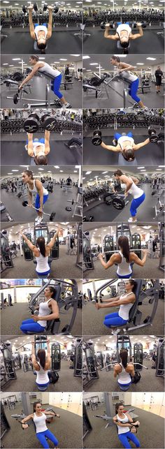 a woman doing exercises in the gym