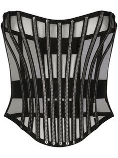 Find DOLCE & GABBANA Bustier on Editorialist. KIM DOLCE&GABBANA boned bodice belt from DOLCE & GABBANA featuring black, vertical stripe embroidery, mesh detailing, boned bodice, rear touch-strap fastening and fitted waistline. Stripe Embroidery, Tulle Corset, Dolce Gabbana Belt, Fashion Png, Micro Bags, Boned Bodice, Corset Bustier, Corset Belt, Glamorous Style