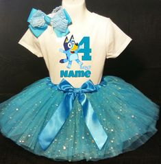 Bluey Birthday Tutu, Bluey Birthday Party Dress, Bluey Party Outfit, Bluey Birthday Party Outfit, Bluey Outfit For Toddler Girl, 3 Year Birthday Theme Girl Bluey, Bluey Birthday Shirt For Girl, Three Year Old Birthday Party Bluey, Bluey Birthday Dress