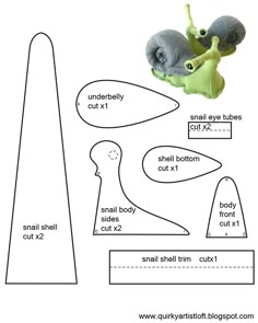 the instructions for how to make an origami snail and its surroundings are shown