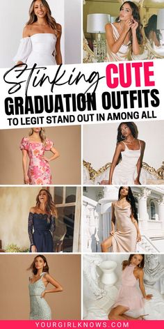 Are you looking for a graduation outfit that will make you stand out? Check out these 21 graduation outfit ideas that are both stylish and unique. From dresses to skirts to pants, there's something for everyone in this roundup. So get inspired and find the perfect look for your special day! Graduation Outfit Ideas White, High School Graduation Outfit Ideas, College Graduation Outfit Ideas, Graduation Outfit Ideas High School, Cute Graduation Outfits, University Graduation Outfit, High School Graduation Outfit