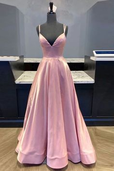 Satin Long Prom Dress, Pink Formal Dress, Prom Dress Pink, Pink Evening Dress, Pink Corset, Corset Dress Prom, Pink Prom Dress, Pink Formal Dresses, Pink Prom