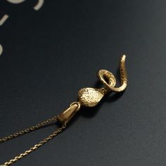 14K Solid Gold Cobra Snake Pendant Minimalist Special Design Hand-Made Dainty Necklace Gift for Women Animal Figure Valentine's Day Elegance The snake is a symbol of eternity and continual renewal of life. Also the snake is considered sacred in many cultures and represents immortality and the power of life. Wear the snake necklace on your neck and feel its power, or gift to your cared ones for bring to them power. ⓂMaterials & Specifications : Necklace Chain Lengths : 42 cm (16.5 in) 44 cm ( Pendant Minimalist, Cobra Snake, Beautiful Gold Necklaces, Snake Pendant, Snake Necklace, Necklace Chain Lengths, Layering Necklace, Animal Figures, Christmas Gifts For Women