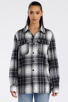 Introducing our Women's Boyfriend Oversized Flannel Shirt Jacket, designed to keep you cozy and stylish all through the fall and winter seasons. Crafted from a luxurious blend of 60% cotton and 40% polyester, this soft brushed fabric is the ultimate in comfort and warmth. Key Features: 🍂 Oversized Fit: Embrace the relaxed, boyfriend-style fit that provides both comfort and a trendy look. Layer it over your favorite outfits for a laid-back yet fashionable vibe. 🧣 Soft Brushed Fabric Inside and Out: We understand that comfort is not just about how a garment feels on the outside. Our shirt jacket is lined with soft brushed fabric both on the inside and outside, ensuring a gentle touch against your skin. No more irritation, just pure comfort. 👚 Versatile Design: With its button closure, thi Oversized Flannel Shirt, Flannel Shacket, Suede Outfit, Burgundy Outfit, Plaid Shacket, Oversized Flannel, Activewear Sets, Boyfriend Style, Plaid Design