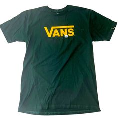 Men’s Vans T-Shirt Size Large Brand New Yellow Crew Neck T-shirt With Logo Print, Vans T-shirt With Screen Print For Streetwear, Vans Screen Print T-shirt For Streetwear, Vans Graphic Short Sleeve T-shirt, Vans Graphic T-shirt For Streetwear, Vans Short-sleeved Graphic Tee, Vans Graphic Print T-shirt For Streetwear, Vans Graphic Tee With Screen Print, Vans Crew Neck T-shirt For Streetwear