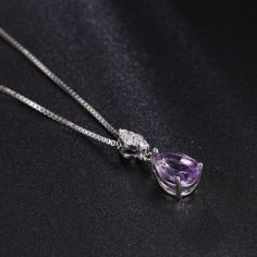 Add some sparkle to your outfit with our 925 Silver CZ Diamond Amethyst Gemstone Necklace. This necklace is perfect for adding a touch of elegance and charm to any look. With its stunning amethyst gemstone and shimmering CZ diamonds, you'll be sure to turn heads and make a statement. Tarnish-proof Water-proof Sleep / Nap-proof Safe for sensitive skin Wear it while working out &showering Designed to wear 24/7 If there is no stock, the product will take 15 days to produce Please leave your contact Elegant Amethyst Pendant Necklace, Elegant Purple Amethyst Necklace, Elegant Amethyst Birthstone Necklace, Classic Amethyst Pendant Necklace, Elegant Purple Diamond Necklace, Elegant Amethyst Necklace For Anniversary, Purple Cubic Zirconia Necklaces For Anniversary, Purple Cubic Zirconia Necklace For Anniversary, Fine Jewelry Purple Diamond Necklace