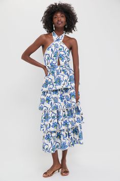 Porcelain Floral Berkley Dress | Hunter Bell