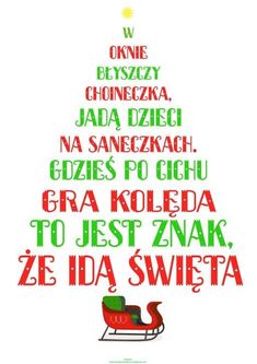 a christmas tree with the words written in different languages on it and an image of a sleigh