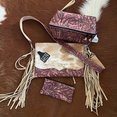 Holy Cow Couture (Hcc) Classy Cowgirl & Buckaroo Set Beige, Blonde, And Burgundy! Hardly Used. Open To Reasonable Offers. Classy Cowgirl, Beige Blonde, Holy Cow, Couture Bags, Shoulder Bags, Cow, Bag Lady, Blonde, Couture