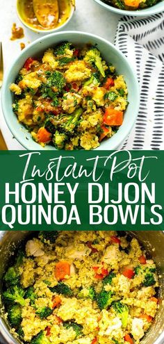 this instant pot honey dijond quinoa bowl is the perfect side dish for any meal