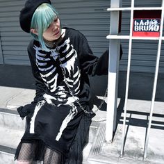 Bought In Japan, New With Tags Skeleton Shirt-Dress. Goth Punk / Visual Kei Style. Has An Oversized Fit, Unisex, Could Fit Man Or Woman From Size Xs-M. Heavy Material, With Slits By The Legs. Brand New With Tags. Measurments: Shoulder Width: 17 Inches Chest Circumference: 40 Inches Length: 40 Inches Black Harajuku Dress For Alternative Fashion, Grunge Long Sleeve Fitted Dress, Long Sleeve Punk Dress For Alternative Fashion, Fitted Long Sleeve Grunge Dress, Edgy Long Sleeve Cosplay Dresses, Black Long Sleeve Emo Dress, Punk Style Skull Print Dress For Halloween, Punk Skull Print Dresses For Halloween, Edgy Long Sleeve Dress For Cosplay