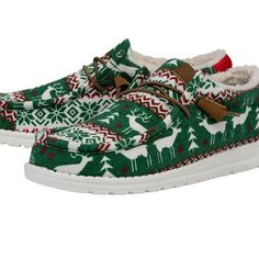 Ugly Sweater Green Christmas New With Tags Grey Loafers, Hey Dude Shoes, Comfort Gray, Hey Dudes, Knit Men, Yellow Shoes, Hey Dude, Casual Loafers, Comfortable Sneakers