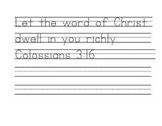 the word of christ is written in cursive writing on paper with black ink