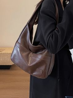 OrcaJump - Stylish Shoulder Bag for Everyday Use Season Activity, Ny Outfits, Downtown Outfits, Everyday Purse, Over The Shoulder Bags, Pu Bag, Brown Purse, Stylish Shoulder Bag, Womens Fashion Inspiration