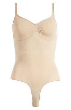 Shaping Shapewear Bodysuit, Shaping Bodysuit In Shapewear Style, Sculpting Full Coverage Bodysuit With Built-in Bra, Elegant Full Coverage Stretch Bodysuit, Seamless Shapewear Bodysuit, Sleeveless Beige Bodysuit With Built-in Bra, Sculpting Full Coverage Shapewear Bodysuit, Smoothing Shapewear Bodysuit, Seamless Shaping Bodysuit Shapewear