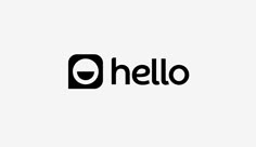 the word hello written in black on a white background