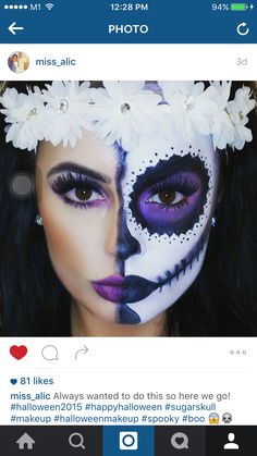 Dia de los muertos makeup Muertos Makeup, Fantasy Make-up