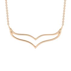 18 carat rose gold necklace, 43 cm motif size: 20 mm Elegant Wing-shaped Yellow Gold Necklace, Elegant Yellow Gold Wing-shaped Necklace, Elegant Necklaces With Unique Pendant Design, Elegant Silver Necklace With Bird Shape, Elegant Wing-shaped White Gold Necklace, Elegant White Gold Wing-shaped Necklace, Elegant Wing-shaped Jewelry Gift, Elegant Wing-shaped Jewelry As Gift, Wing-shaped Sterling Silver Necklace