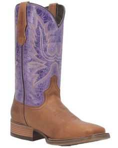 Laredo Women's 11" Western Boots - Broad Square Toe , Purple Womens Cowgirl Boots, The Old West, Store Hours, Get Directions, Old West, Boots For Sale, Cowgirl Boots, Boot Shop, Winter Sale