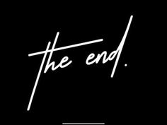 the end logo on a black background with white letters and an arrow in the middle