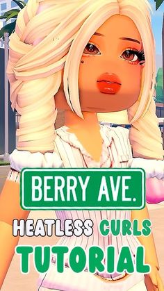 Berry Avenue Heatless Curls Code, Berry Avenue Codes Heatless Curls, Roblox Berry Avenue Hair Codes, Barry Avenue Codes Hair, Berry Ave Hair, Ava Outfit, Berry Avenue Hair, Soft Curlers