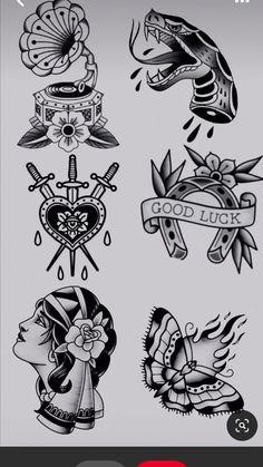 an iphone screen with tattoos on it and the text, tattoo designs for your phone