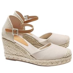 Step Out In These Stylish Espadrille Wedge Sandals New In Box Canvas And Jute Materials Adjustable Ankle Straps Lightly Padded Insole Comfy Wedge Heels Heel Height: Approx 3 In. Fitting: True To Size. Regular Fit. Beige Espadrille Wedge Sandals, Bridesmaid Shoes Wedges, Tan Bridesmaids, Comfy Wedges, Mary Jane Wedges, Heeled Espadrilles, Closed Toe Sandals, Fashion White, Bridesmaid Shoes