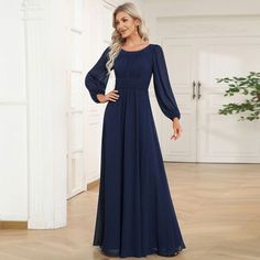 Navy Plus Size Floor Length Puff Sleeve Mother Dress Es0106b, 16 : Target Long Sleeve Chiffon Dress For Wedding, Flowy Long Sleeve Chiffon Dress For Banquet, Flowy Long Sleeve Chiffon Dress For Formal Events, Long Sleeve Chiffon Dress For Banquet, Long Sleeve Chiffon Dress For Fall, Long Sleeve Chiffon Dress For Fall Evening, Long Sleeve Chiffon Evening Dress For Fall, Puffed Long Sleeves, Mother Dress