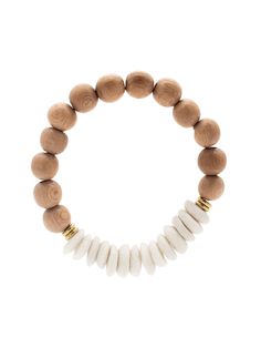 Rosewood Tiki Bracelets Adjustable Natural Beaded Bracelet With Wooden Beads, Everyday Beige Jewelry With Wooden Beads, Adjustable White Beaded Bracelets With Wooden Beads, Everyday White Stretch Bracelet With Large Beads, White Wooden Beads Bracelet, White Bracelets With Round Wooden Beads, Beige Bracelets With Wooden Round Beads, White Stretch Bracelet With Round Wooden Beads, White Bohemian Shell Bracelet