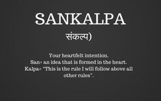 the words sankalpa written in different languages on a black background with white writing