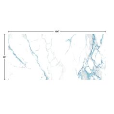 a white and blue marble wall with measurements