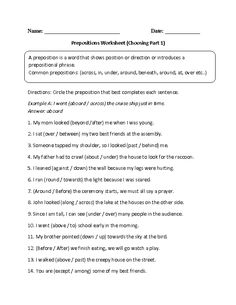 the worksheet is shown for students to use