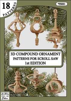 an ornament is hanging from a christmas tree with the words, 3d compound ornaments for