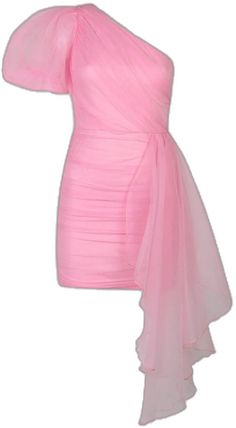 One Shoulder Mini Dress, Pink Tulle, The Boys, A Bag, Perfect Dress, Puff Sleeve, Bodice, One Shoulder, Mini Dress