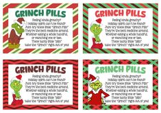 Grinch Pills Printable, Grinch Tags Printable Free, Grinch Kisses, Whoville Christmas Decorations, Grinch Printable, Whoville Christmas