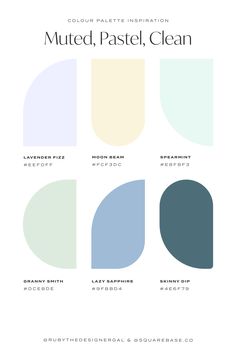 the color scheme for muted, pastel, and clean paint colors in different shades