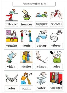 an image of french words and pictures