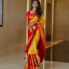 Elevate your wardrobe with these stunning heavy silk Sarees perfect for any Bollywood-inspired occasion! Stitch up to Size S-XL, these designer Sarees come with a heavy net blouse. Made in India by Bridal Gallery, these Sarees are sure to turn heads. #saree #sari #bollywood #indianwedding #ethnicwear  #eBay #eBayStore #eBaySeller #SariSaree #India #Doesnotapply #HeavyNet #Yellow #Women #BridalGallery #SareeBlouse Kanjivaram Sarees Silk, Saree Bollywood, Wedding Saree Blouse, Wedding Saree Blouse Designs, Indian Silk Sarees, Yellow Saree, Traditional Saree, Wedding Saree Indian, Bollywood Style