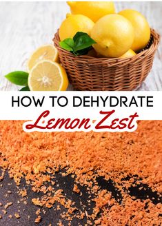 how to dehydraate lemon zest in the kitchen and on the table