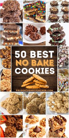 the top 50 best no bake cookies in the world, including cookies and desserts