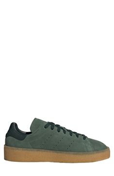 The iconic Stan Smith court sneaker jumps the net in this suede upgrade sporting a crepe sole for modern contrast. 1 1/2" heel, 1" platform (size 11) Leather upper/textile lining/synthetic sole Imported Sole Sneakers, The Net, Curator Style, Mens Shoes Sneakers, Men's Shoes, Leather Upper, Shoes Sneakers, Nordstrom, Adidas