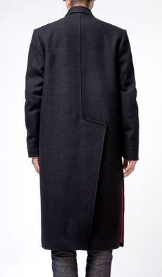 PLEASE KEEP IN MIND **Item takes up to 2-3 business weeks for production and 100% handmade ****-**Oversized Wool Side Slit Cross Front Long Jacket // Asymmetryc Cut Leather TrimedExtravagant and Unique Asymmetrical CoatBe Modern and Elegant and DARE to WEAR!%70 wool %30 Poly**Men in the picture wearing size : XLarge / 180 height 70 kgFit True to Size - So pick up your actual size.:)Thank you for visiting my shop^^SMILE ALWAYS^^ Coat Men, Long Jacket, Down Coat, Mens Coats, Dj, Wool, Grey, Leather, How To Wear