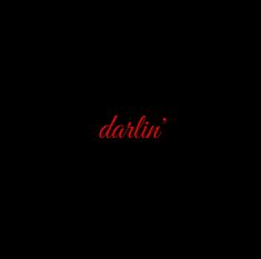 the word dahlin written in red on a black background