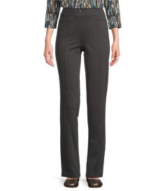 Intro Bella Solid Double Knit Slim Her Straight Leg Pants | Dillard's Stretch Straight Leg Dress Pants For Fall, Fall Elastane Tapered Leg Dress Pants, Fall Stretch Dress Pants With Straight Leg, Fall Tapered Leg Elastane Dress Pants, Stretch Dress Pants With Pull-on Style For Fall, Stretch Pull-on Dress Pants For Fall, Casual Pull-on Elastane Dress Pants, Casual Pull-on Style Elastane Dress Pants, Pull-on Straight Leg Elastane Pants