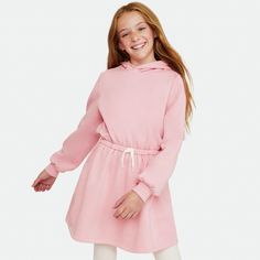 Fabkids Hooded Fleece Sweatshirt Dress In Pink Size M (8) Nwt This Dress Is An Absolute Must-Have! It's Super Cozy Thanks To The Fleece, Has A Hood, And A Cute Faux Tie At The Waist. The Best Part? It Has Pockets! Features: Fit: Semi-Fitted Bodice. Elasticized Waistband With Faux Tie. Length: Hits Mid-Thigh. Fabric: 60% Cotton, 40% Polyester. Machine Wash Cold. Imported. Fit: True To Size Brand: Fabkids Color: Pink Size: M (8) Condition: Nwt. No Visible Flaws. Excellent Condition. Pink Hoodie For School In Fall, Pink Fall Hoodie For School, Spring Long Sleeve Sweatshirt Dress With Drawstring Hood, Casual Winter School Dress, Casual Winter Dresses For School, Long Sleeve Winter School Dress, Casual Fall School Dresses, Girls Spring Dresses, Girls Tulle Dress